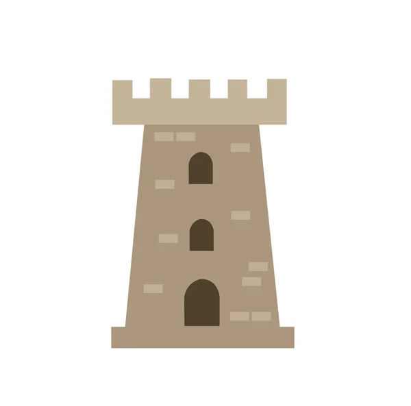 Castillo torre vector ilustración — Vector de stock