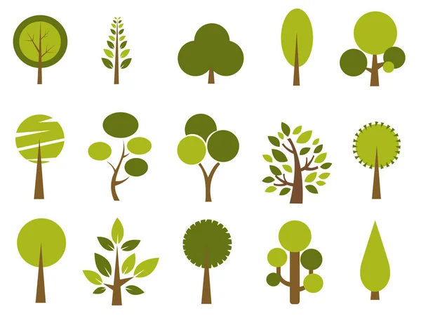Reihe von Bäumen Vektor Illustration — Stockvektor