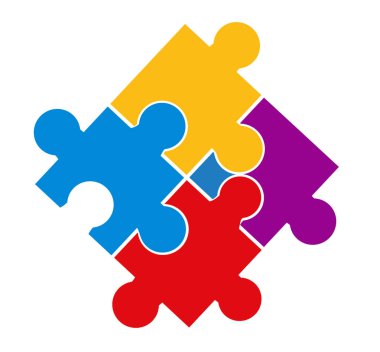 vektör çizim puzzle parçaları 