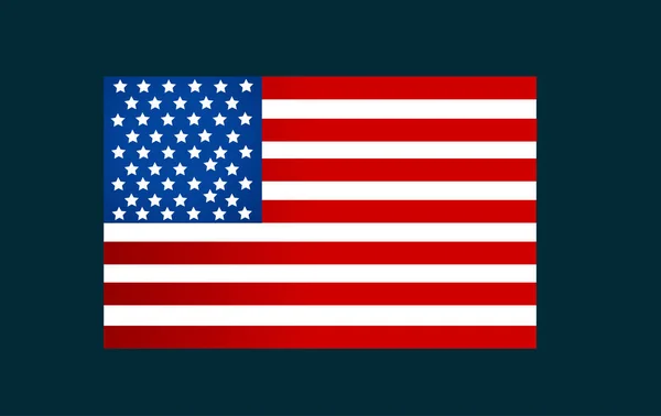 Vecteur isolé du drapeau des États-Unis d'Amérique — Image vectorielle