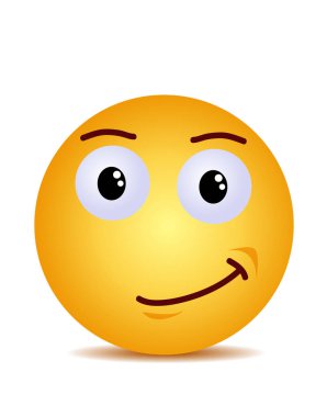 Modern sarı mutlu gülümseme gülüyor