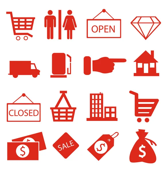 Shopping icons vector — Stock Vector