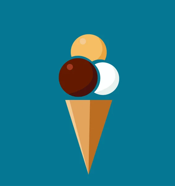 Ilustración del vector de helado — Vector de stock