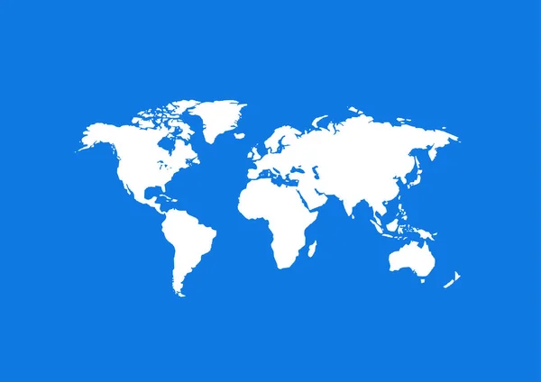 世界地図ベクトル図 — ストックベクタ