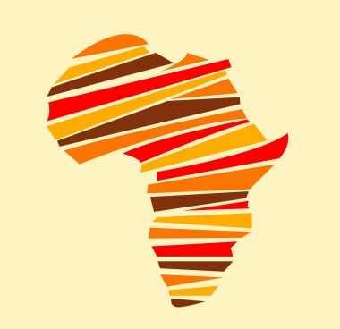 Afrika haritası vektör illüstrasyonu