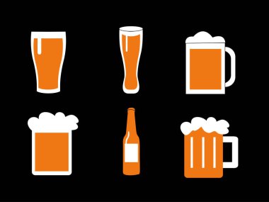 Bir bardak biranın vektör çizimi