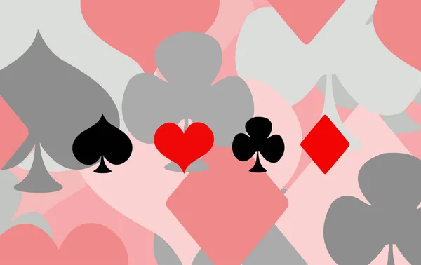 Juego de símbolos de iconos de juego de cartas vectorial — Vector de stock