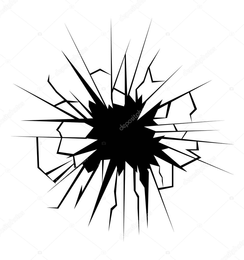 Crushed glass vector illustration