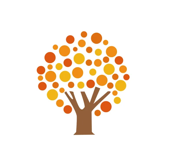 Sonbahar ağacı vektör illüstrasyonu — Stok Vektör