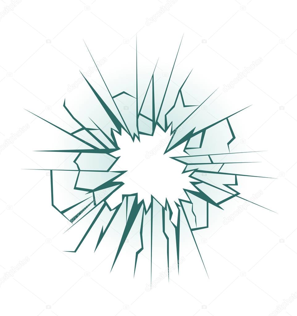 Crushed glass vector