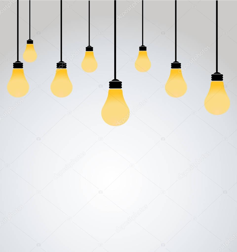 Light bulbs vector 