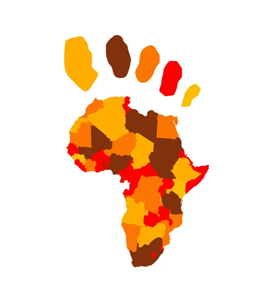 África mapa vector ilustración — Vector de stock