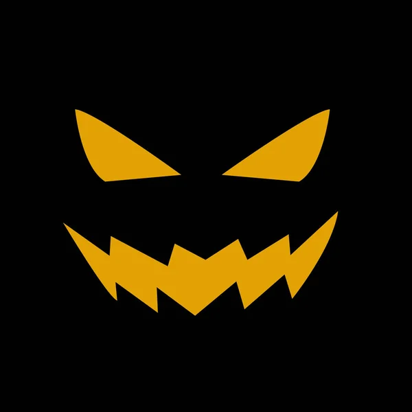 Cara assustadora de abóbora halloween — Vetor de Stock