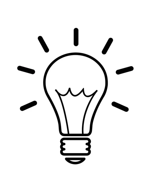 Žárovka, kreativní nápad — Stockový vektor
