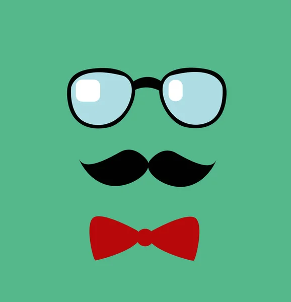 Lunettes et moustache. Illustration vectorielle — Image vectorielle