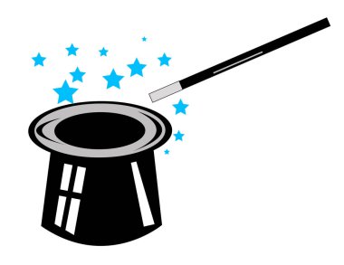 sihirli şapka vektör