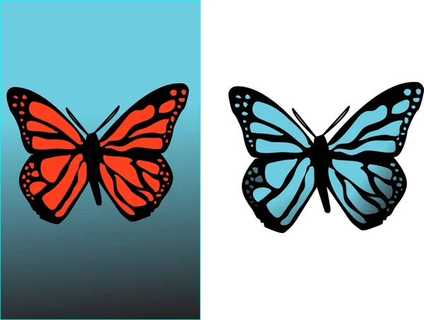 Vector arte mariposa — Vector de stock