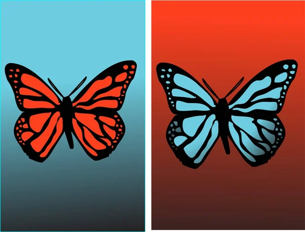 Vector arte mariposa — Vector de stock