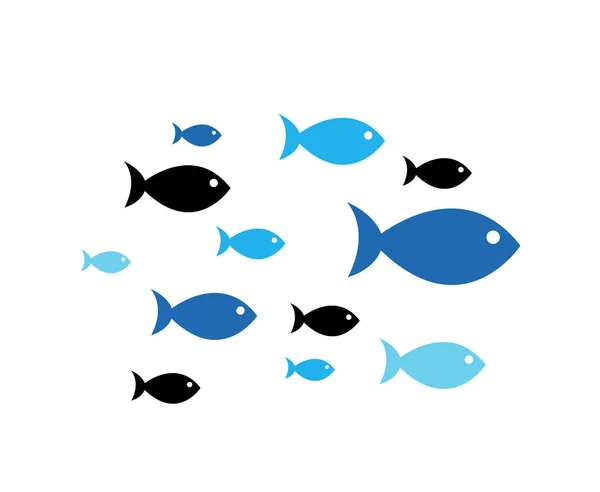 Iconos de peces vector — Vector de stock