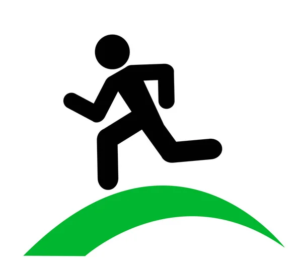 Running Man Ikone Hintergrund — Stockvektor