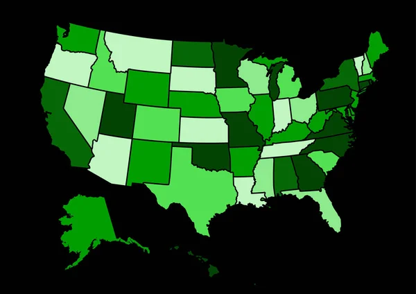 EE.UU. mapa vector ilustración — Vector de stock