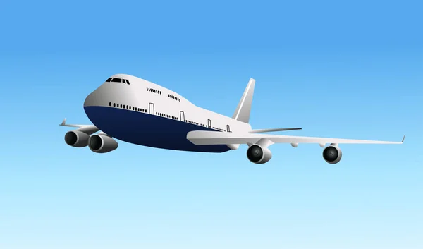 Vector illustratie van het vliegtuig — Stockvector