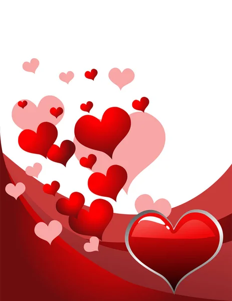 Ilustracja wektorowa z serca czerwone miłości — Wektor stockowy
