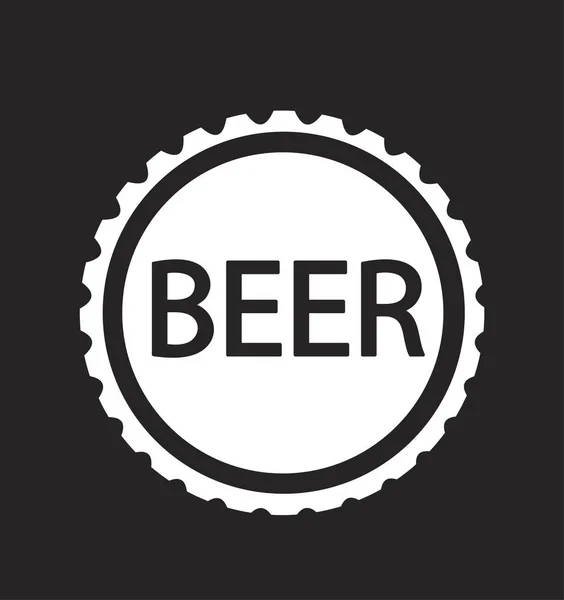 Vector ícone tampa garrafa de cerveja — Vetor de Stock