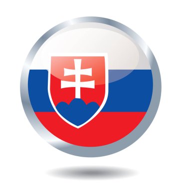 Slovakya vektör illüstrasyonunun bayrağı