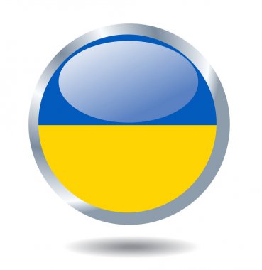 Ukrayna bayrağı. Vektör çizim.
