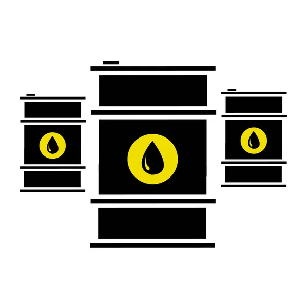 Illustration vectorielle des barils de pétrole — Image vectorielle