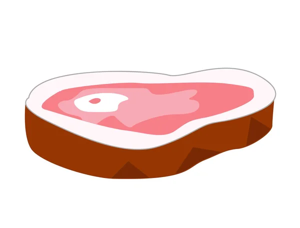 Illustration vectorielle de jambon de bande dessinée — Image vectorielle