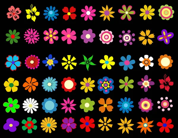 Färgglada våren blommor vektor illustration — Stock vektor
