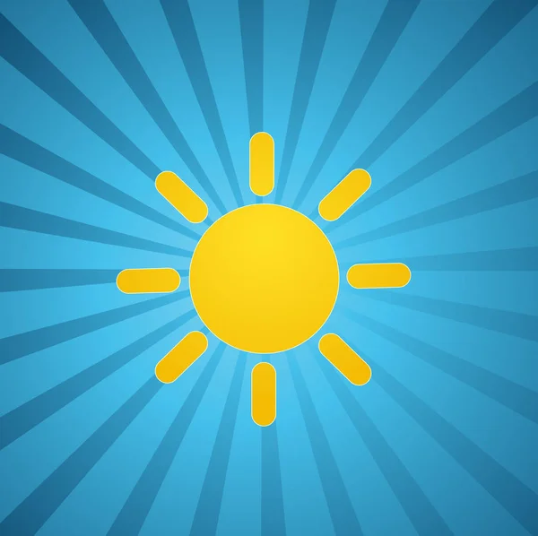Illustrazione vettoriale del sole all'alba — Vettoriale Stock