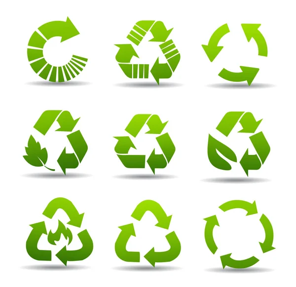Vector recycle signs — Stock Vector