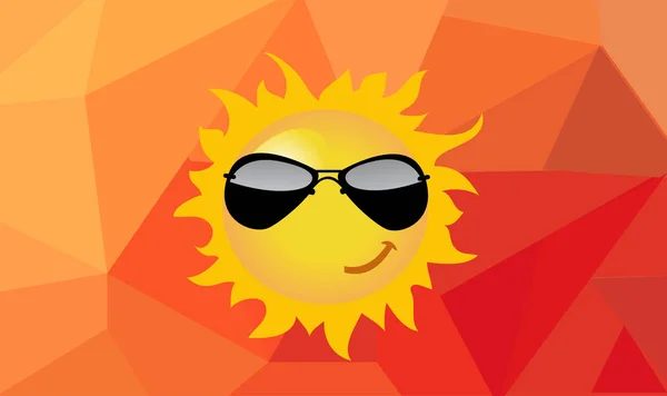 Vector illustration of cartoon sun — Stock Vector