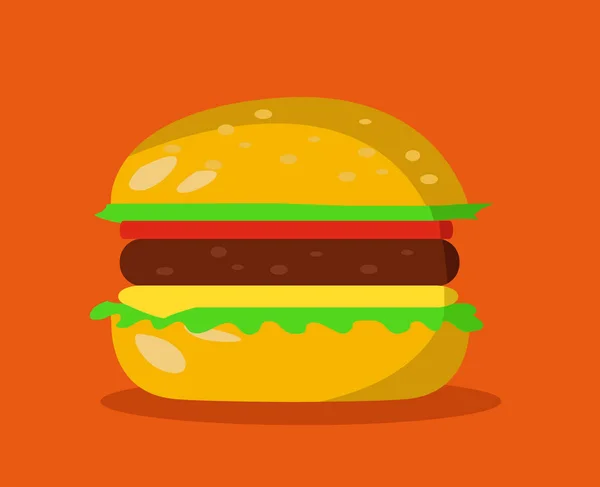 Burger Symbol Hamburger Ikone Design — Stockvektor