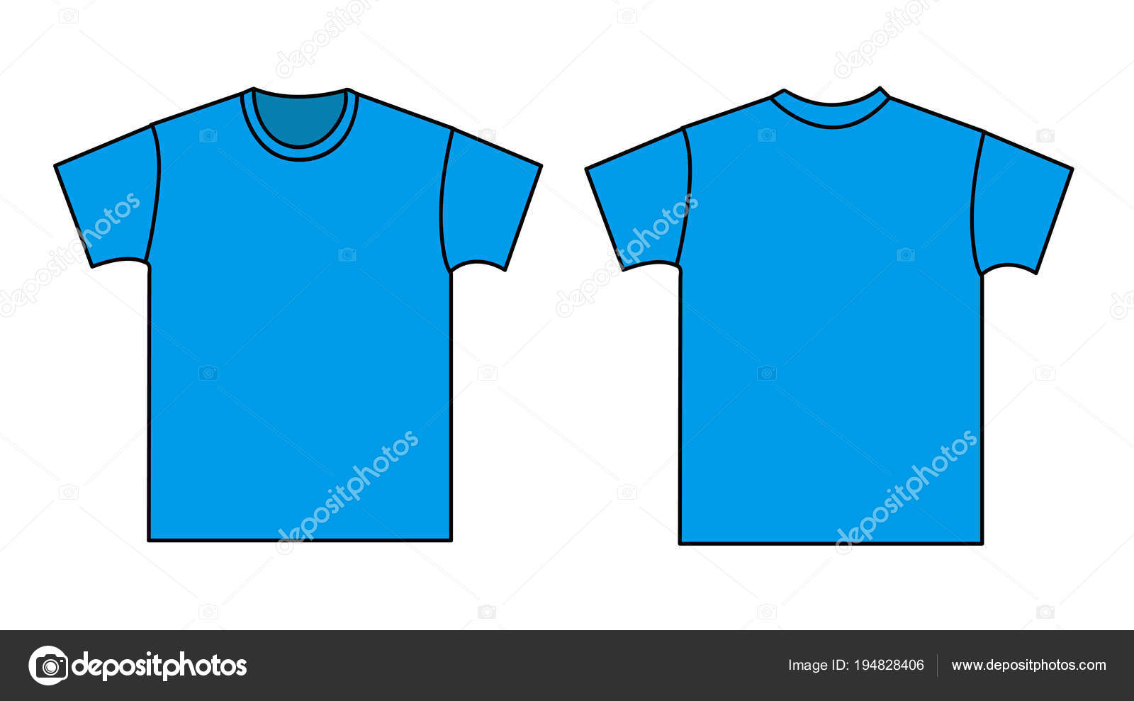 Download Blank T Shirt Template Front And Back Vector Image By C Nezezon Vector Stock 194828406