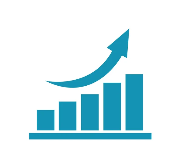 Vetor crescente ícone gráfico —  Vetores de Stock