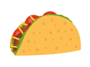 Taco vektör çizim düz tarzı