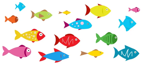 Fish Icons vector illustration — Stock Vector