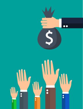 para çantası vektör tutan işadamı