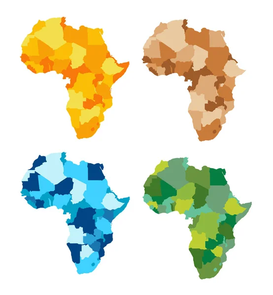 África mapa ilustração vetorial — Vetor de Stock