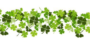 St. Patrick's day vector background with shamrock clipart
