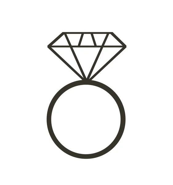 Діамантове кільце взаємодії Векторні ілюстрації — стоковий вектор