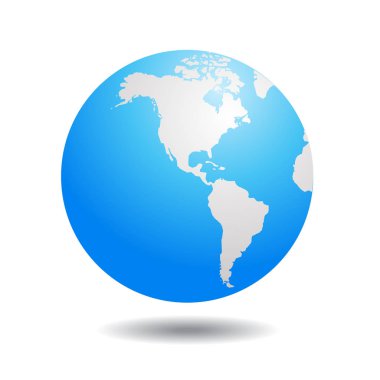 dünya küresel vektör illüstrasyonu