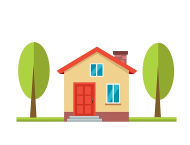 retro tarzı ev simgesini