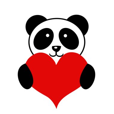 Sevimli hayvan panda tasarım