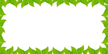 Yeşil yapraklı bahar tasarımı