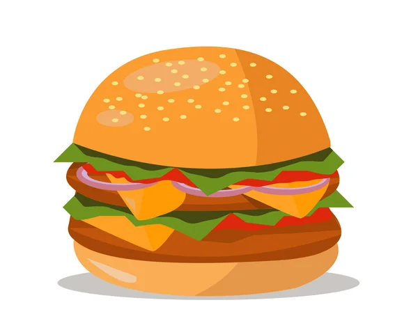 Hamburger Pictogram Ontwerp Vector Illustratie — Stockvector